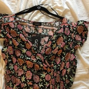 New Flowy dress with flutter sleeves.